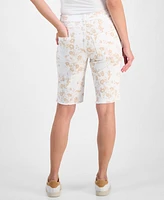 Style & Co Women's Printed Mid-Rise Bermuda Shorts, Exclusively at Macy's