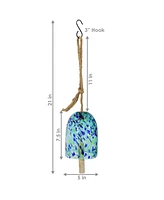 Natural Melody Wind Bell - Painted Glass Chime for the Patio, Deck, or Porch 7.5" Dreamsicle