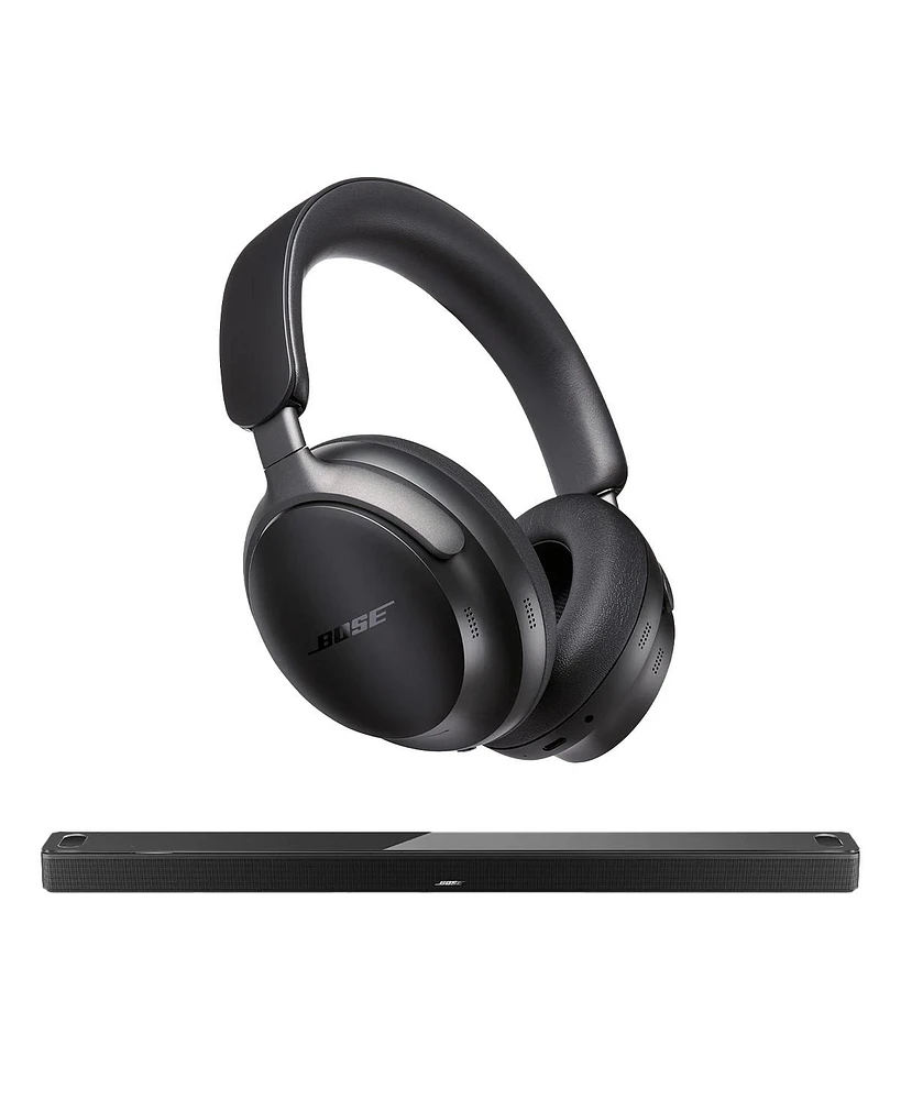 Bose Smart Ultra Soundbar with QuietComfort Wireless Noise Cancelling Headphones