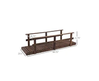 Garden Bridge with Handrails for Outdoor Landscaping and Decorative Pathways