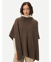 Gobi Cashmere Women's Rib-Knit Cashmere Poncho