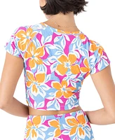 Roxy Juniors' Topanga Canyon Cropped Rash Guard