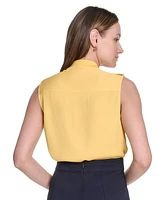 Tommy Hilfiger Women's Button-Front Epaulet Blouse