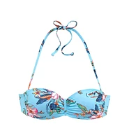 Lascana Women's Hibiscus Print Bandeau Bikini Swimsuit Top