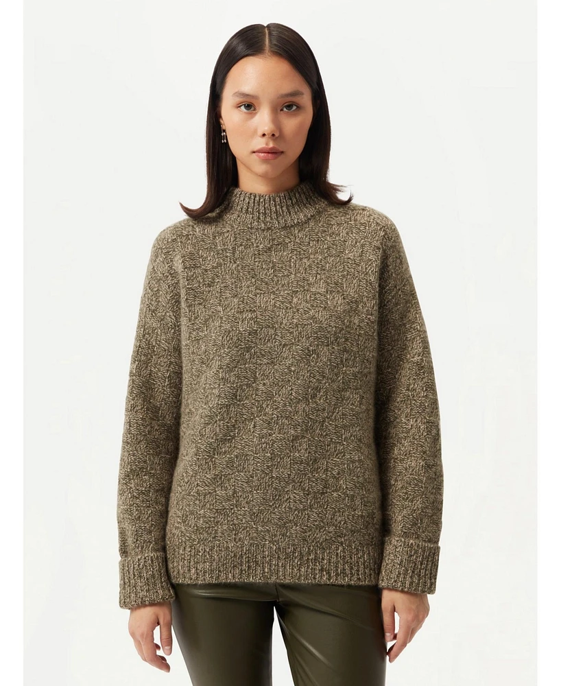 Gobi Cashmere Women's Basket-Weave Sweater