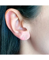 Single Paperclip Stud Earrings