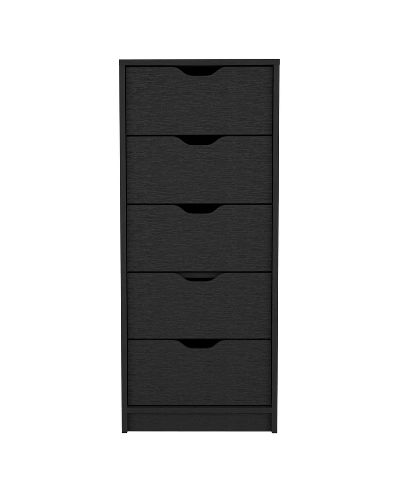 Manufactured Wood 5-Drawer Tall Narrow Dresser