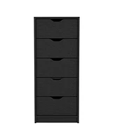 Manufactured Wood 5-Drawer Tall Narrow Dresser