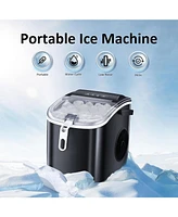 Zafro Nugget Ice Makers Countertop with Soft & Chewable Pellet Portable Self-Cleaning Compact Machine 44Lbs/24H Scoop and Basket