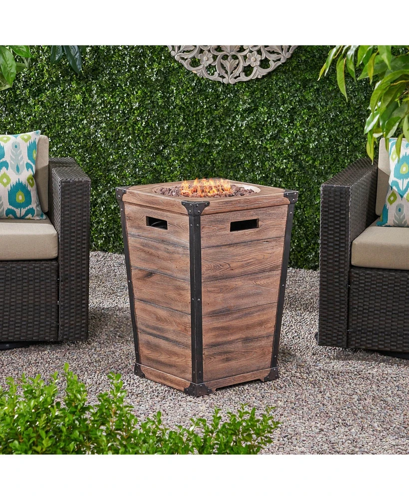 Elevate Your Outdoor Ambiance with the Gas-Powered Column Fire Pit