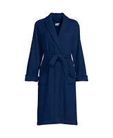 Lands' End Women's Cotton Terry Knee Length Spa Bath Robe