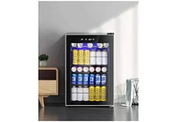 Zafro Mini Fridge Beverage Cooler - 128-Can Capacity with Glass Door for Soda, Beer, or Wine
