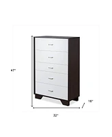 Sturdy Five-Drawer Chest for Closet Bedroom or Guest Room
