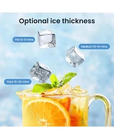 Zafro Countertop Ice Maker,30Lbs/24H,Automatic Cleaning Function and 24-Hour Timing Machine with Scoop&Ice Basket,for Home/Kitchen/Camping/Off