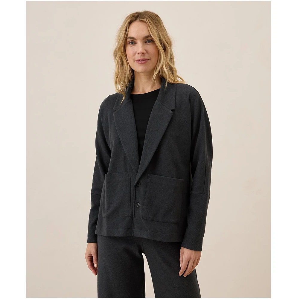Pact Women's Organic Cotton Airplane Relaxed Blazer
