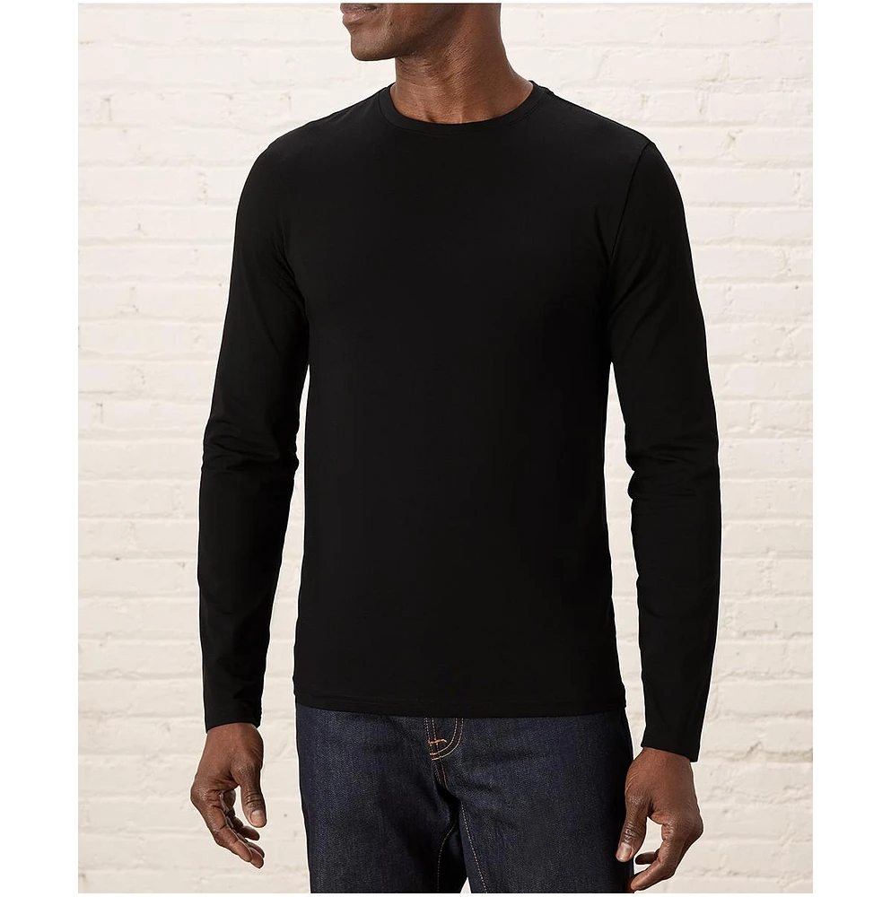 Pact Men's Organic Cotton Luxe Stretch Jersey Slim Long Sleeve Tee