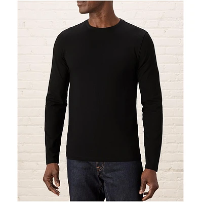 Pact Men's Organic Cotton Luxe Stretch Jersey Slim Long Sleeve Tee