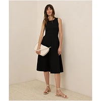 Pact Women's Organic Cotton Fit & Flare Keyhole Back Dress