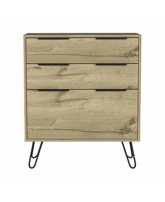 Stylish Three-Drawer Dresser with Smooth Glide Storage for Small Spaces