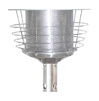 11000 Btu Silver Steel Propane Cylindrical Pole Tabletop Patio Heater