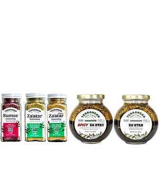 Terranean Herbs Spices Gourmet Za'atar Lovers Gift Set, 5 Piece