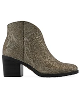 White Mountain Women's Tattles Western Block Heel Booties