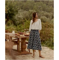Pact Women's Organic Cotton Fit & Flare Midi Skirt
