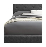 Polyester Blend Upholstered Bed Frame – Sturdy Manufactured Wood Design