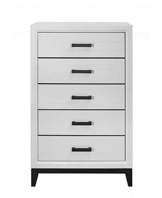 Solid Wood Five-Drawer Chest for Bedroom Storage and Organization