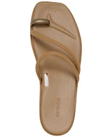 Crocs Women's Miami Metallic Toe Loop Sandals from Finish Line