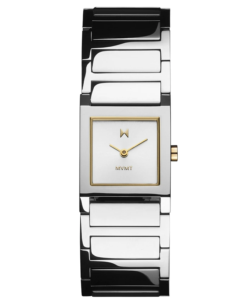 Mvmt Women's Marquee Square Silver Tone Stainless Steel Bracelet Watch, 22mm