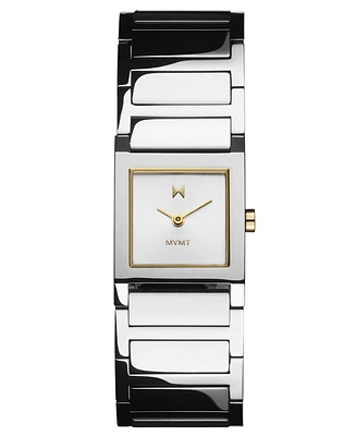 Mvmt Women's Marquee Square Silver Tone Stainless Steel Bracelet Watch, 22mm