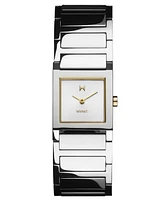 Mvmt Women's Marquee Square Silver Tone Stainless Steel Bracelet Watch, 22mm
