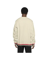 New Era Men's Cream Cincinnati Reds Throwback Pullover Sweatshirt