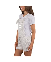 Concepts Sport Women's Cream Cincinnati Reds Montana Hacci Knit Overalls Romper