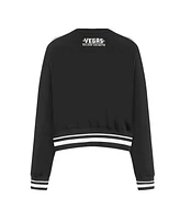 Pro Standard Women's Black Vegas Golden Knights Area Code Cropped Pullover Sweatshirt