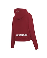 Pro Standard Women's Cardinal Arkansas Razorbacks Game Day Sequin Full-Zip Hooded Jacket