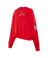 Pro Standard Women's Red St. Louis Cardinals Game Day Classics Crewneck Pullover Sweatshirt