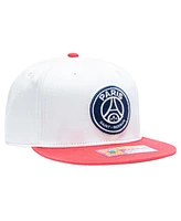 Fan Ink Men's White/Red Paris Saint-Germain Evolve Snapback Hat