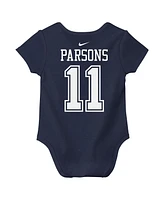 Nike Baby Boys and Girls Micah Parsons Navy Dallas Cowboys Player Name Number Bodysuit
