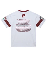Mitchell & Ness Men's White Philadelphia Phillies Cooperstown Collection Team Origins Premium T-Shirt