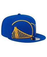 New Era Men's Royal Golden State Warriors Sport Night Team Shadow 9FIFTY Snapback Hat