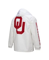 Mitchell & Ness Men's White Oklahoma Sooners Coaches Full-Snap Hoodie Jacket