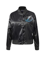Pro Standard Women's Black Tampa Bay Lightning Rhinestone Jewels Satin Full-Snap Jacket