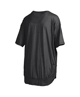 Pressbox Women's Black Iowa Hawkeyes Poncho T-Shirt