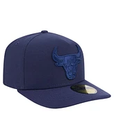 New Era Men's Navy Chicago Bulls Colorpack A-Frame Pinch Front 59FIFTY Fitted Hat