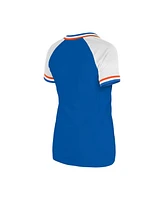 New Era Women's Royal York Mets Gameday Raglan V-Neck T-Shirt