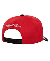 Mitchell & Ness Men's Red/Black Chicago Bulls Under Arch Two-Tone Pro Crown Snapback Hat
