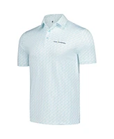 Under Armour Men's Light Blue The Players Drive Clubhouse Grid Polo Shirt