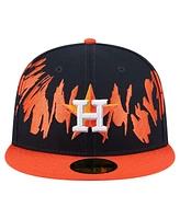 New Era Men's Navy/Orange Houston Astros Retro Pattern 59FIFTY Hat